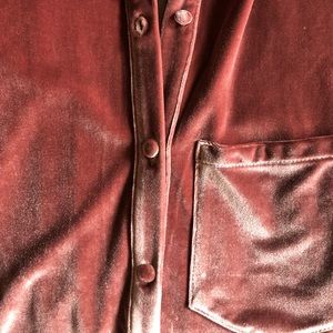 LPA velvet button down, size S